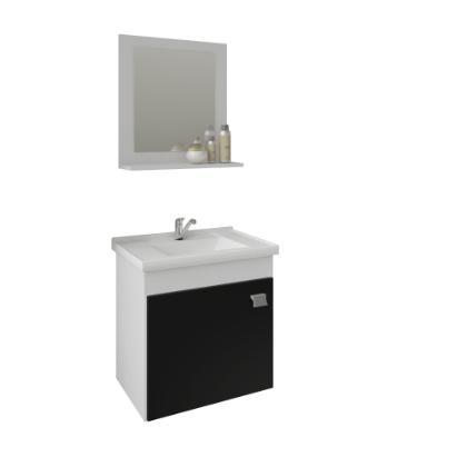 GABINETE WC+ESPELHEIRA IRIS 44 CM BC/PT