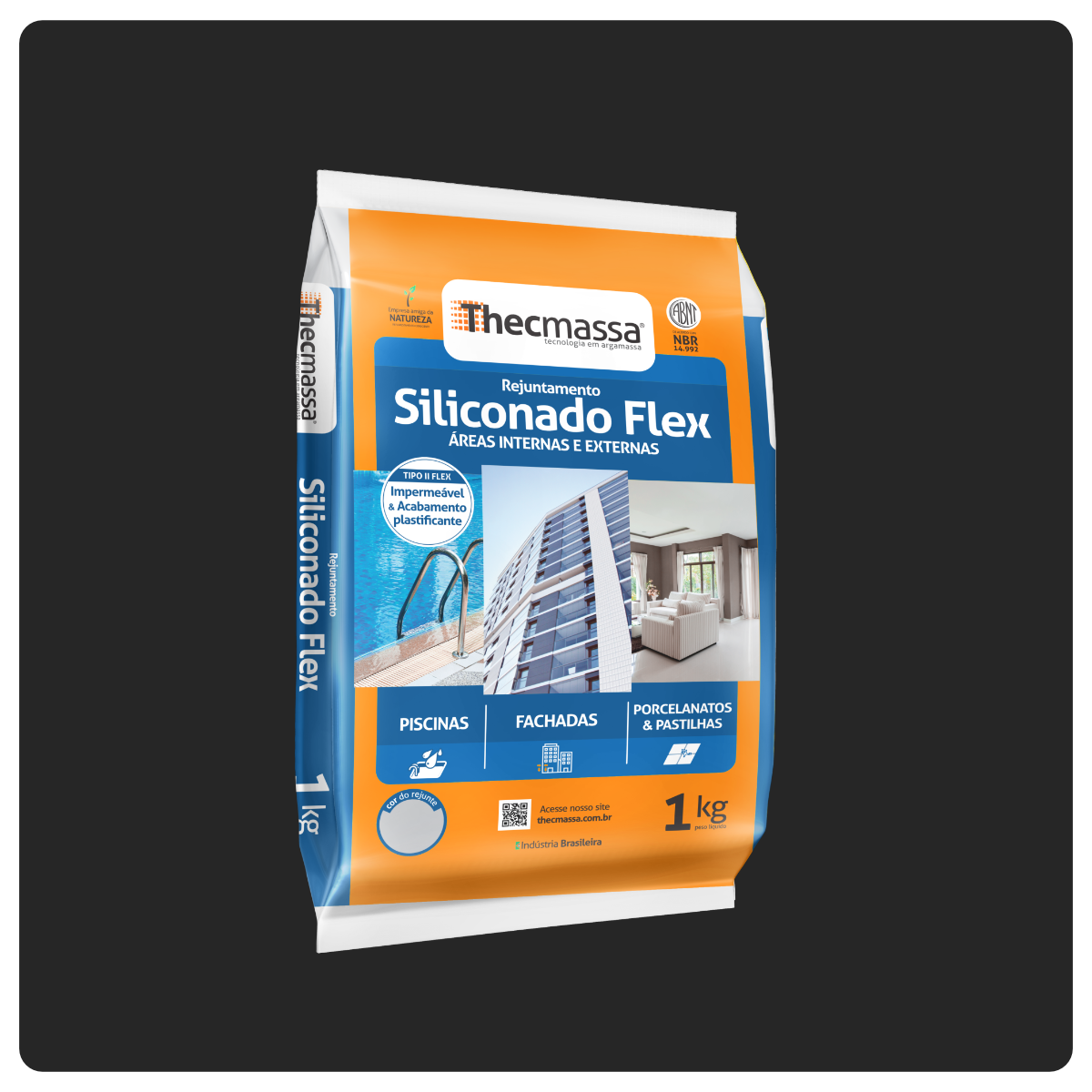 REJUNTE SILICON PISCINA BRANCO 1KG THECMASSA