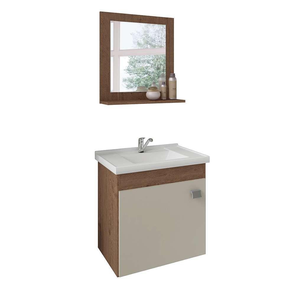 GABINETE WC+ESPELHEIRA IRIS AMEN/WH 44CM