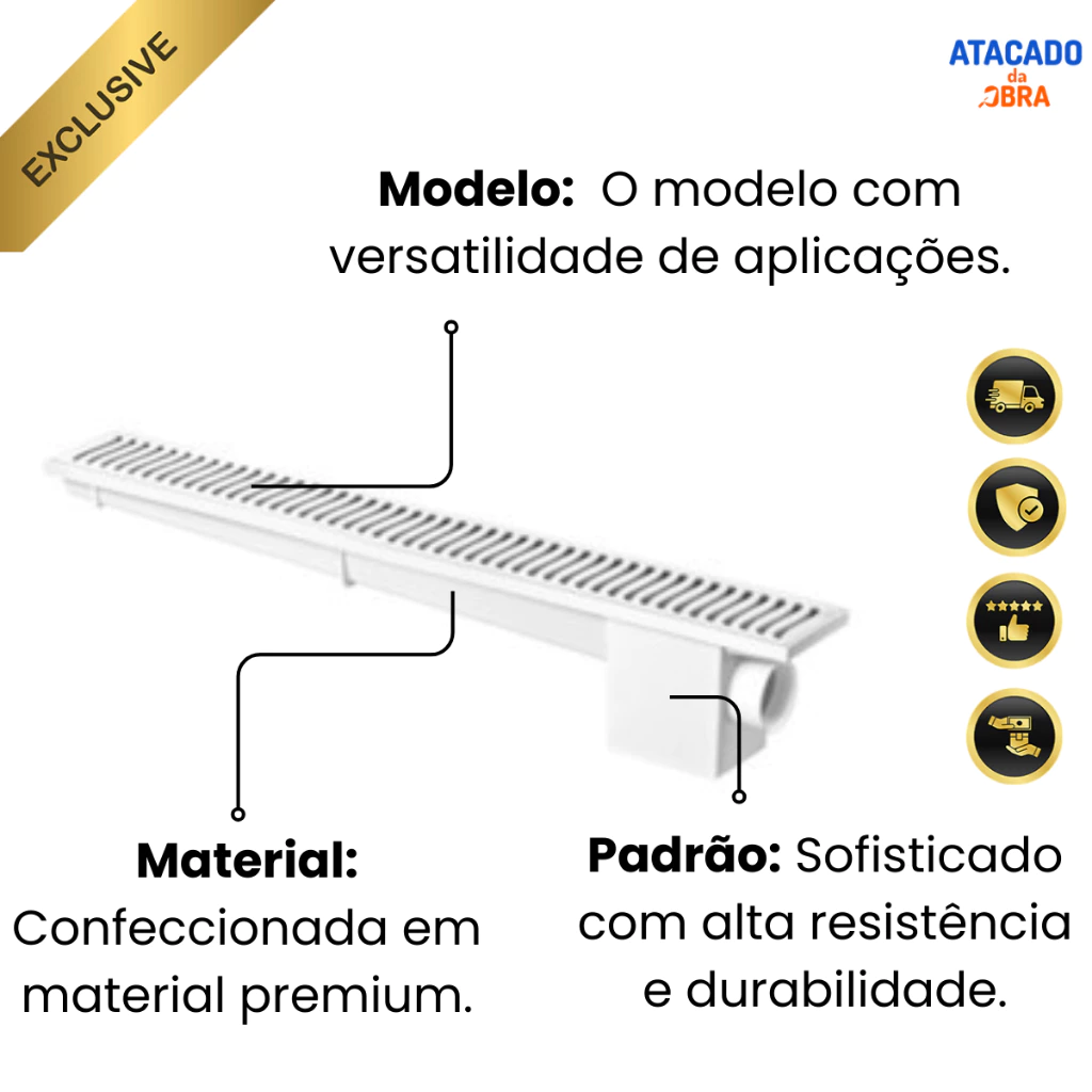 RALO LINEAR BRANCO 500MM HERC