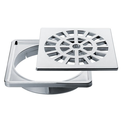 GRELHA QUADRADA CROMADA 100MM HERC