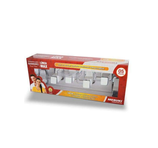 KIT ACESS WC LINEA MAX BRANCO 5PC MEBUKI
