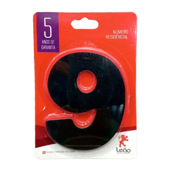 ALGARISMO ACM PT N¦ 9 12CM LEÃO