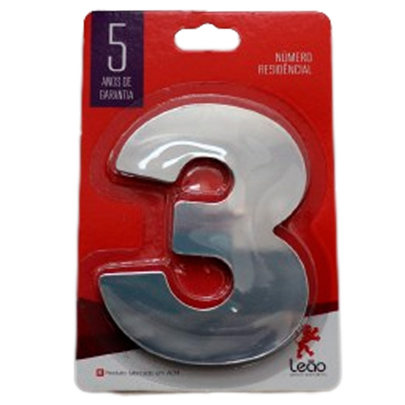 ALGARISMO ACM ESC N¦ 3 12CM LEÃO