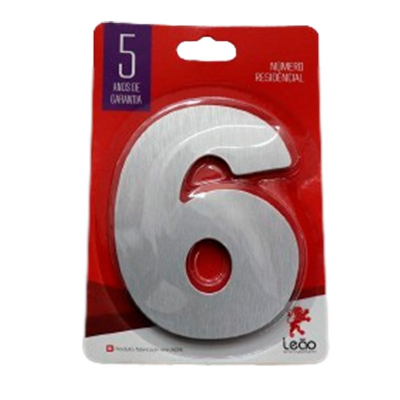 ALGARISMO ACM ESC N¦ 6 12CM LEÃO