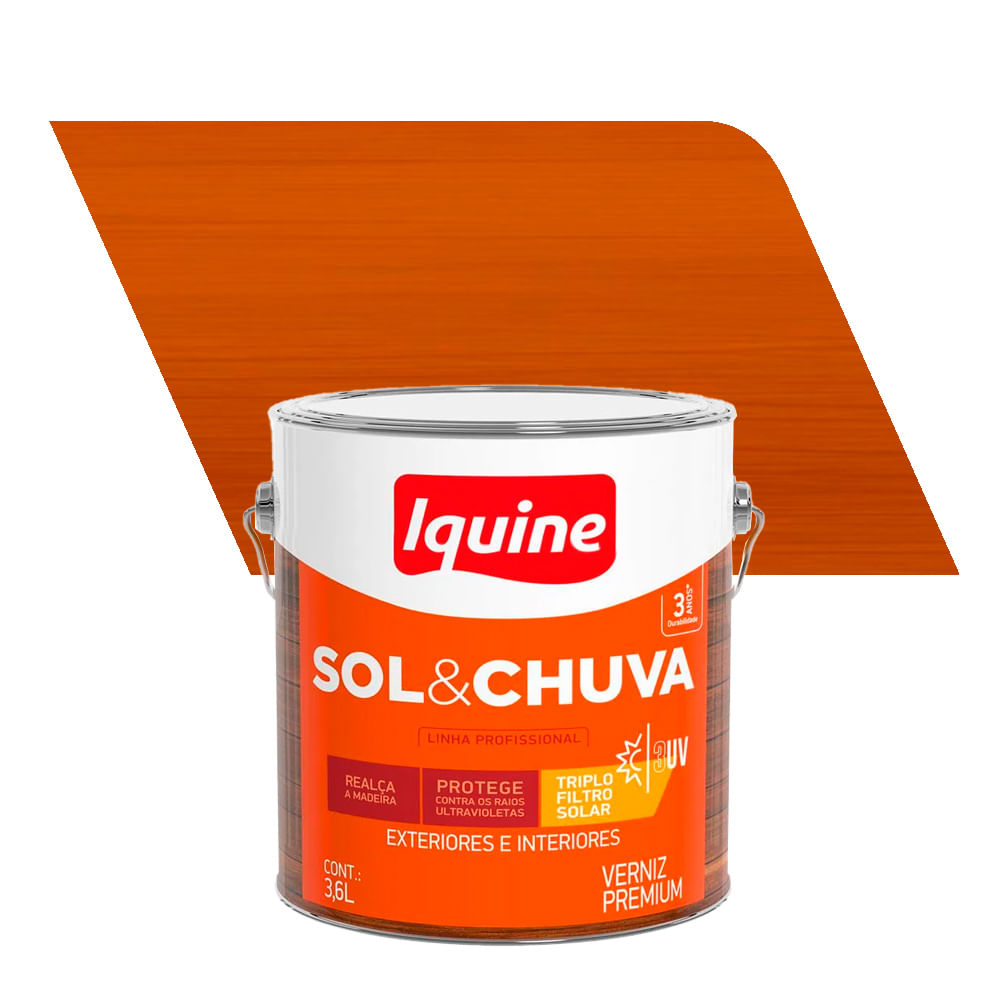 VERNIZ PU SOL/CHUVA CANELA 3,6L IQUINE