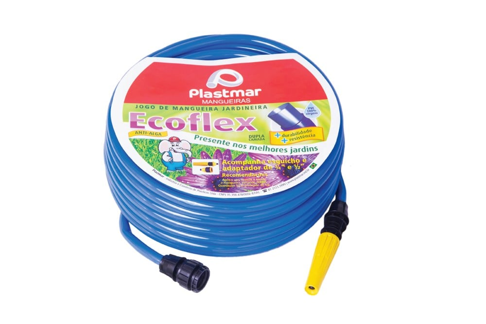 MANGUEIRA ECOFLEX AZUL 3/4X2,5MM PLASTMAR