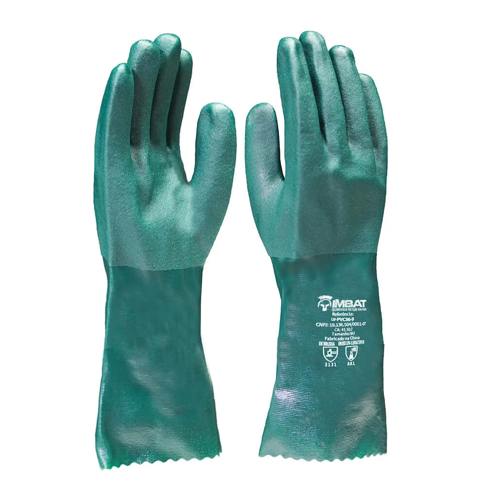 LUVA PVC ASP FORR VD 36CM IMBAT