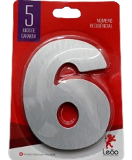 ALGARISMO ACM ESP N¦ 6 12CM LEÃO