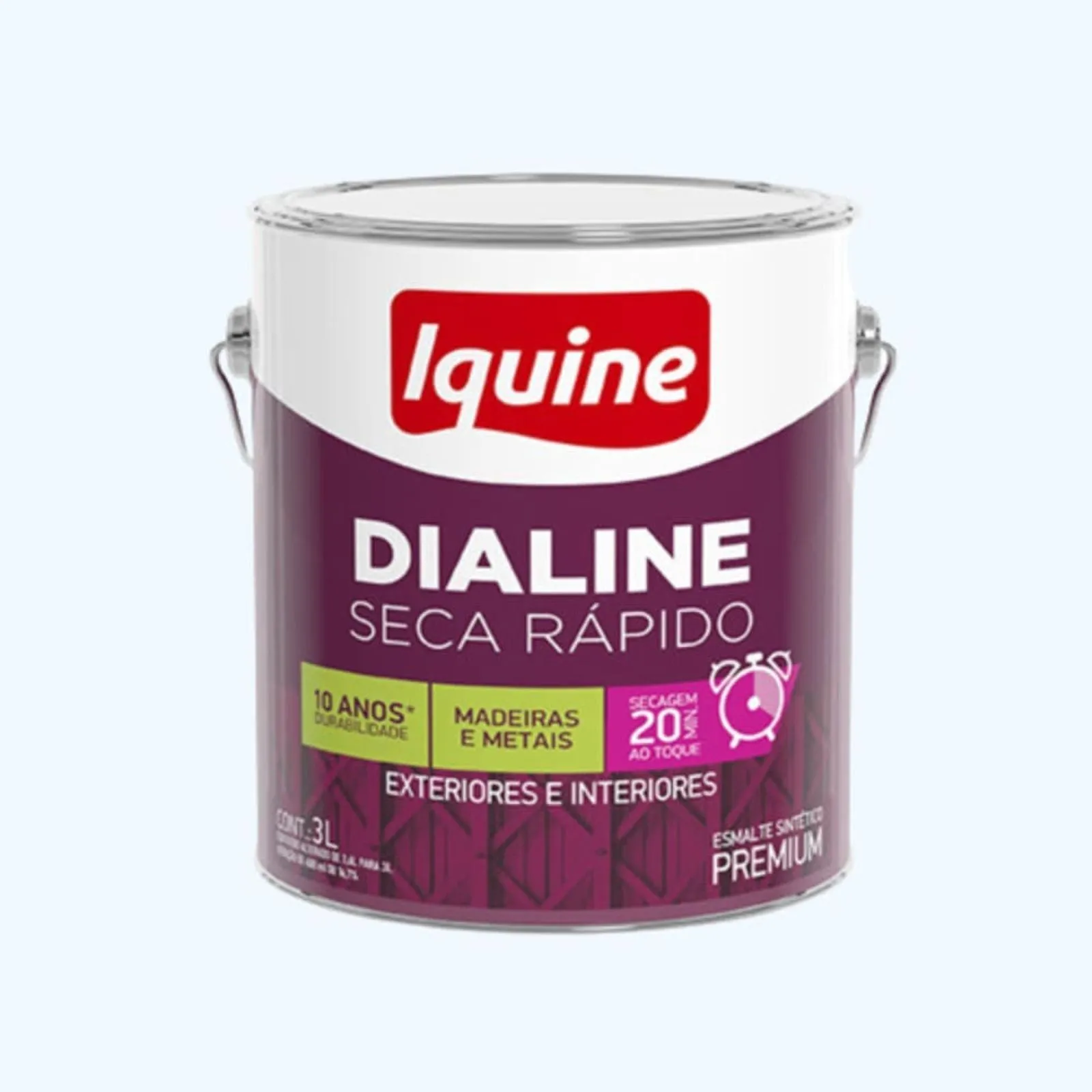 TINTA ES DIALINE PRETO 3,0L IQUINE