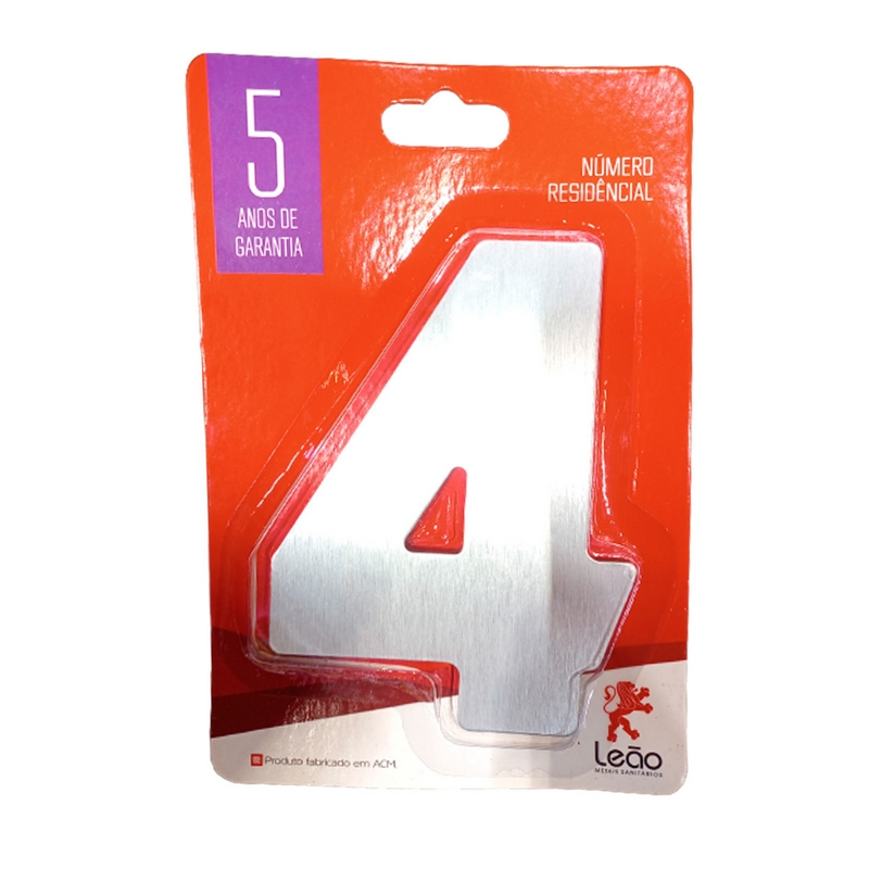 ALGARISMO ACM ESC N¦ 4 12CM LEÃO