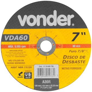 DISCO DESB 180X6,4X22MM VONDER
