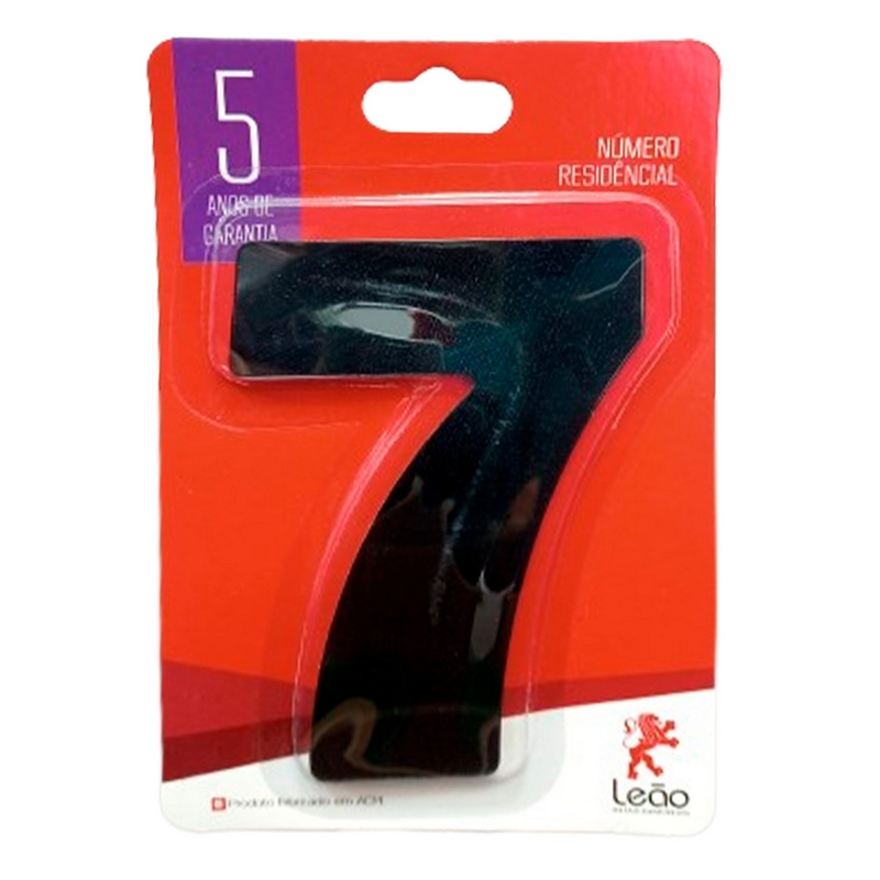 ALGARISMO ACM PT N¦ 7 12CM LEÃO
