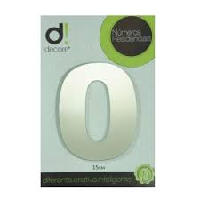 ALGARISMO ALUM N¦ 0 15CM DECORE