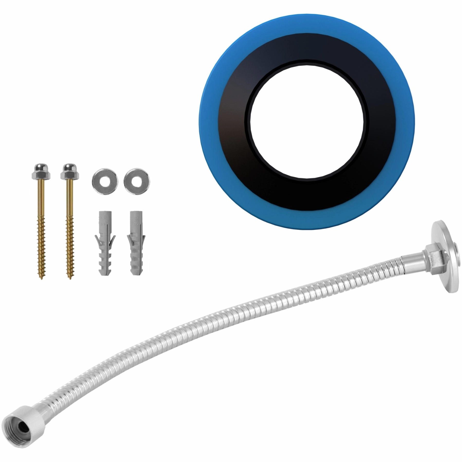 KIT INST BACIA ENGAT INOX INJET PLAST