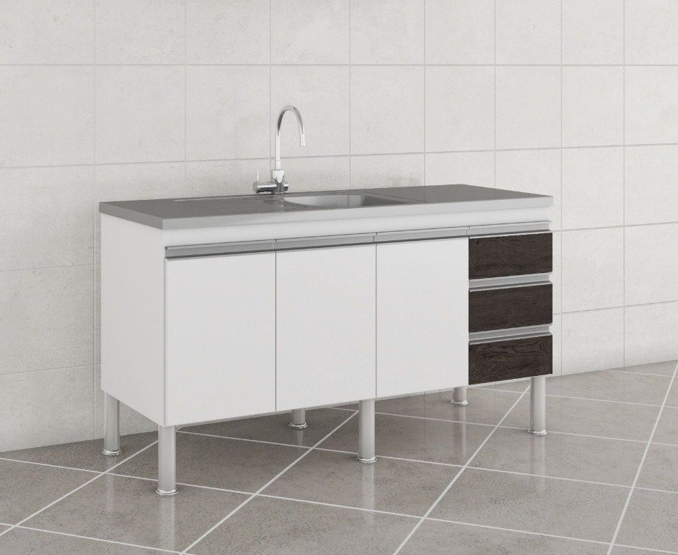 GABINETE COZINHA 100%MDF IBIZA BC/CAST 1,60MT MGM