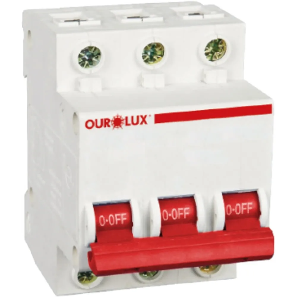 DISJUNTOR DIN TRIPLO CURVA C 20A OUROLUX