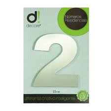 ALGARISMO ALUM N¦ 2 15CM DECORE