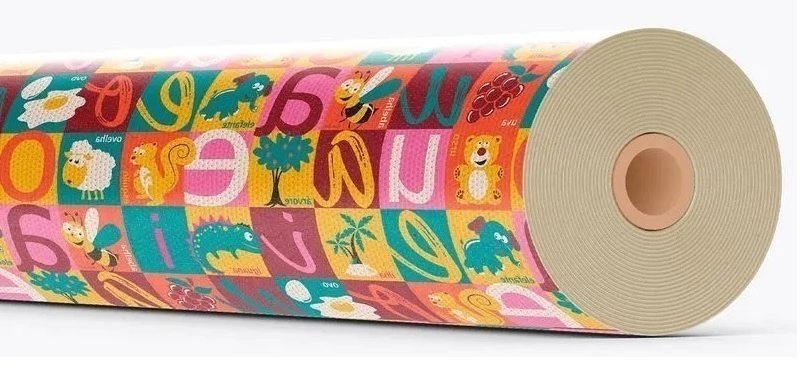 TAPETE BRINQUEDO INFANTIL VOGAIS 1,30X15MT KAPAZI