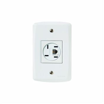 CONJUNTO TOMADA TEL 4P+RJ11 LUX2 4X2 TRAMONTINA