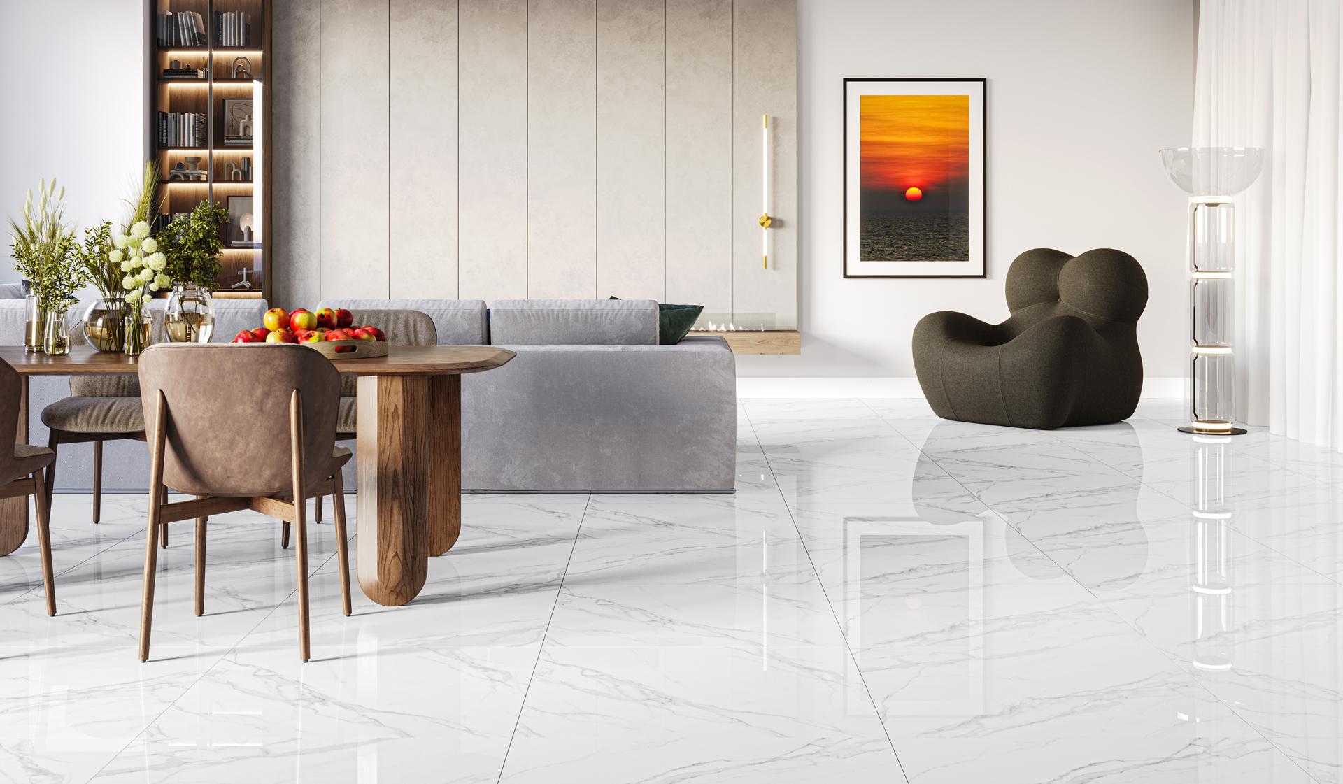 PISO RETIFICADO 85X85 POL CALACATA LIGHT (2,14/51,36) LUME